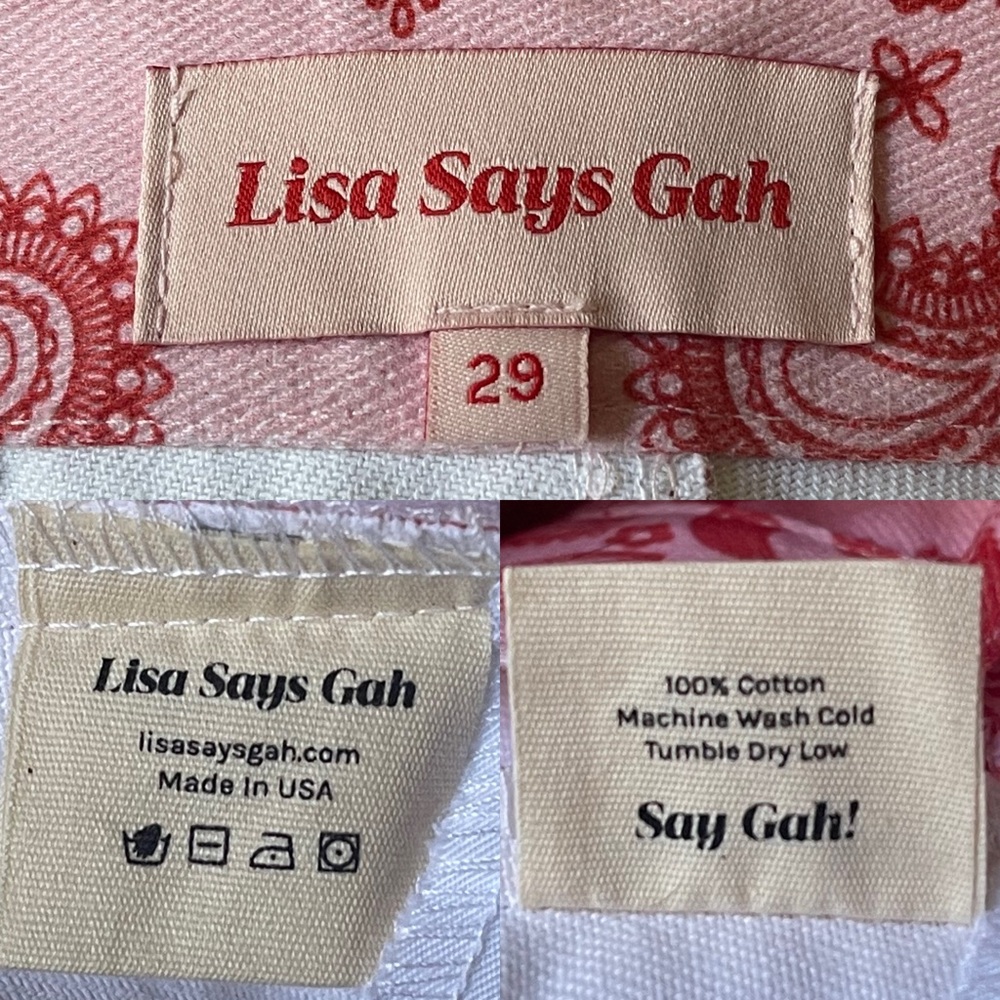 Lisa Says Gah Red Paisley Straight-Leg Jeans - Picture 11 of 13